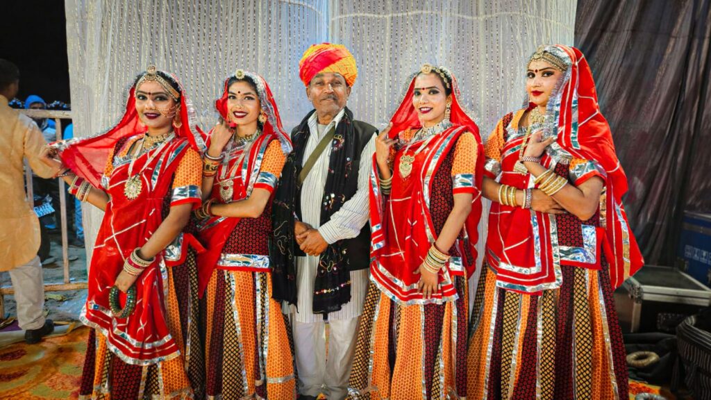 Rajasthani folk dance group in India